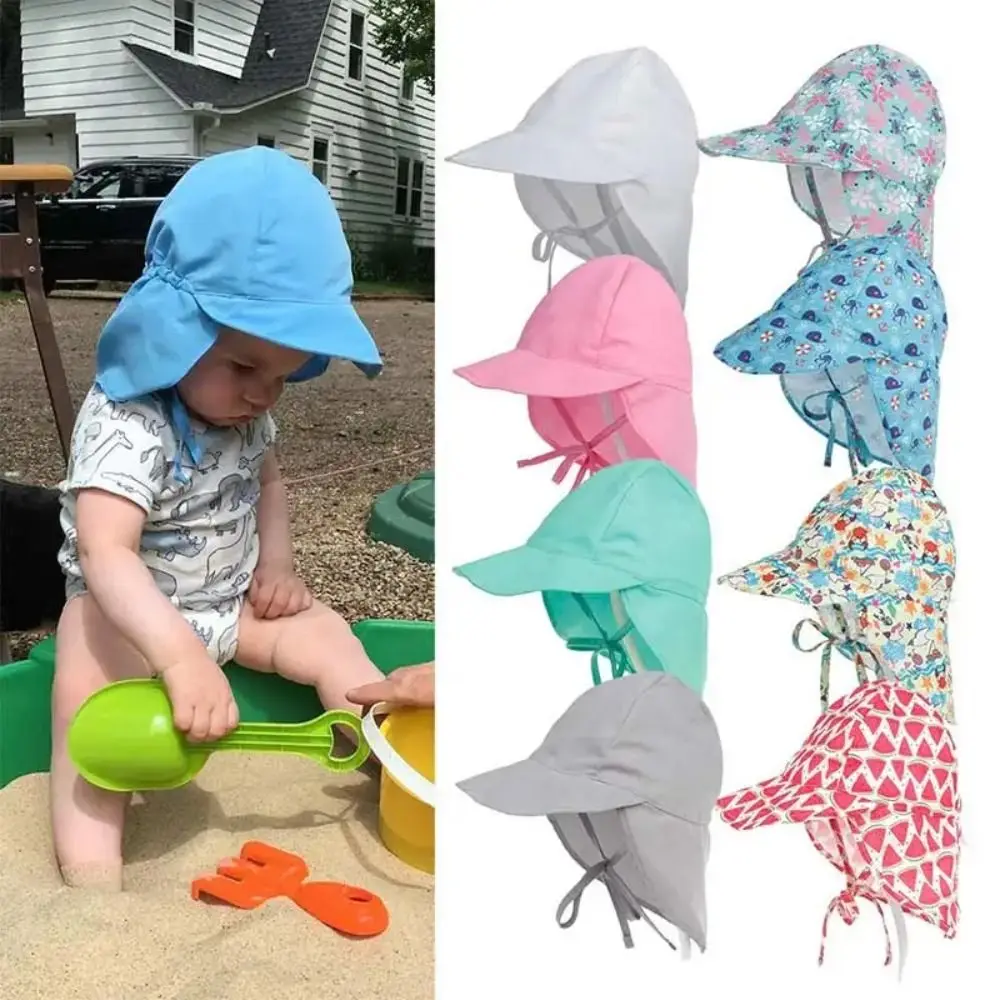 Outdoor Quick-drying Kids Bucket Hats Wide Brim Adjustable Sun Caps Summer Travel Beach Hats Children