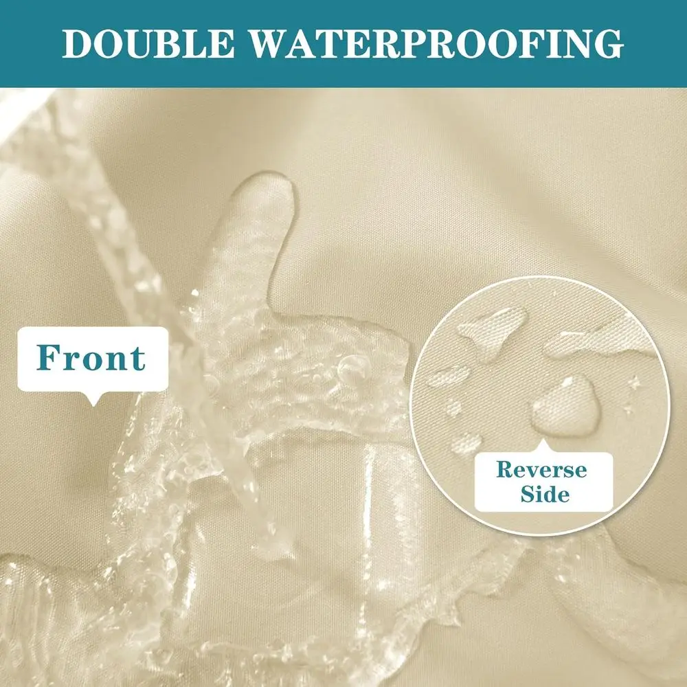 زوج من وسائد صالة تشيس خارجية مقاومة للطقس، بيج، 72x21x3 للفناء وحمام السباحة والمنتجع