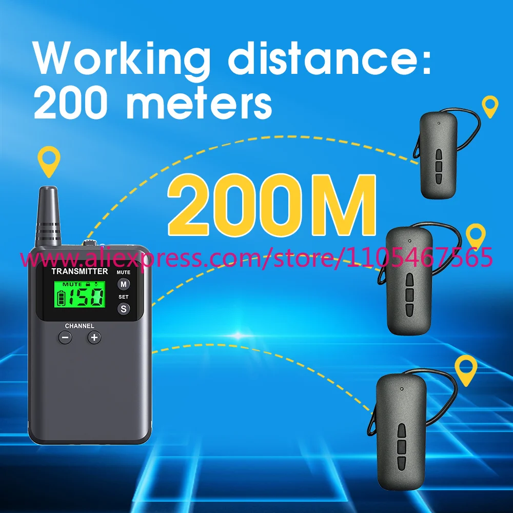 Wireless Whispering Guide System 2.4G Low Consumption Simultaneous Interpretation Conference Teaching Long Life
