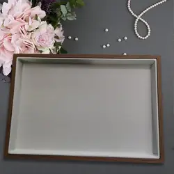 Velvet Jewelry Display Tray Countertop Diamond Bracelet Organizer Necklace Rings