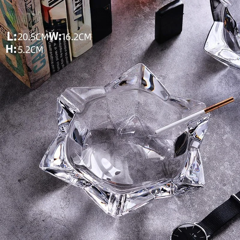 tobacco Creative Personality Living Room Glass Ash Tray Outdoor Crystal Glass Ashtray flower type Large Cigarette Ashtray