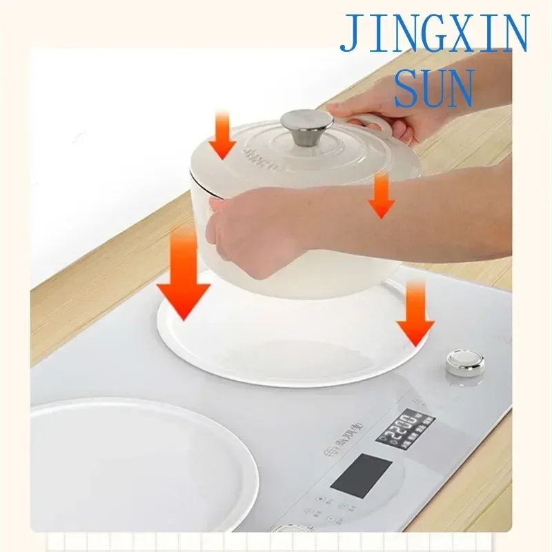3500W White Dual Burner Built-in Induction Cooker NEG Panel Timing Induction Cooktop Touch Control Electric Hob Cooking Unit