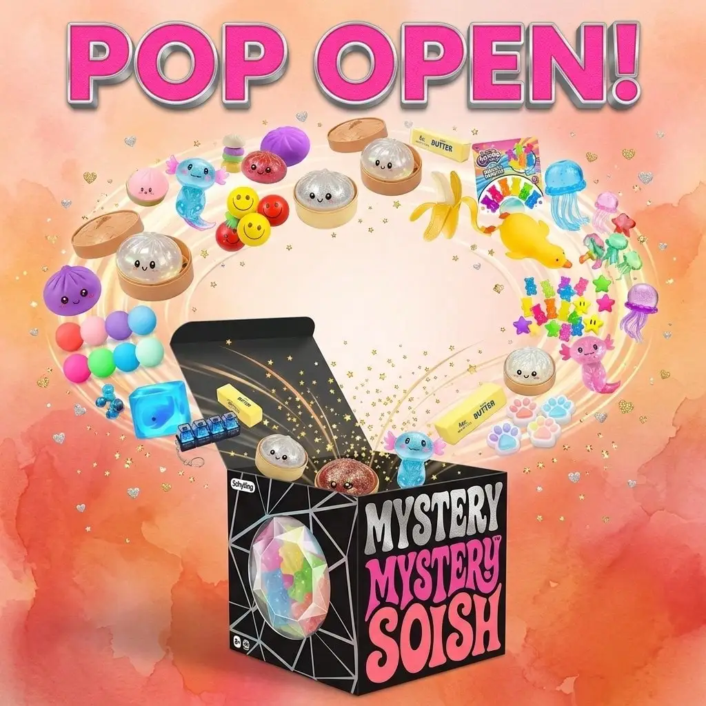 

Mystery Squish Blind Box - Random Sensory Squeeze Toy, Stress & Anxiety Relief Fidget Toy, Cute Surprise Squishy For Kids Teens Adults, Party Favor
