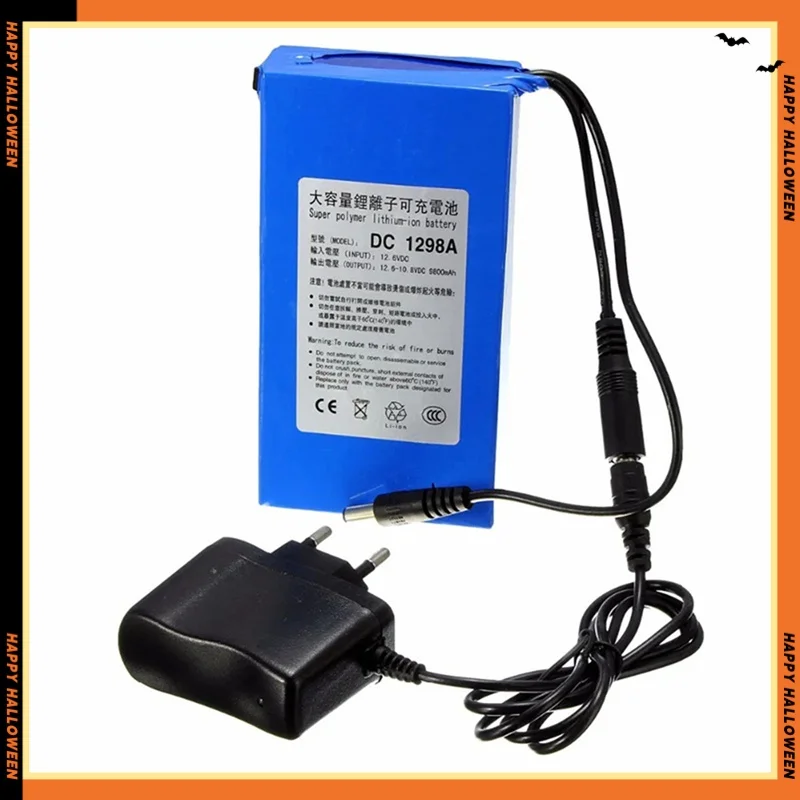 Rechargeable Li-ion Battery, High Capacity AC Charger, 4 Traffic Development Types, New, DC 12V, 6800mAh/9800mAh/20000 mAh