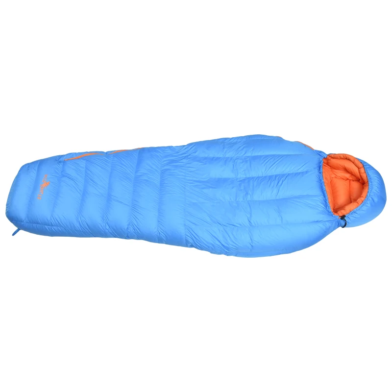 

lake blue Duck Down Sleeping Bag with Loft Base-Ultra Lightweight 4 Season Men's and Women's Mummy Bag for Camping