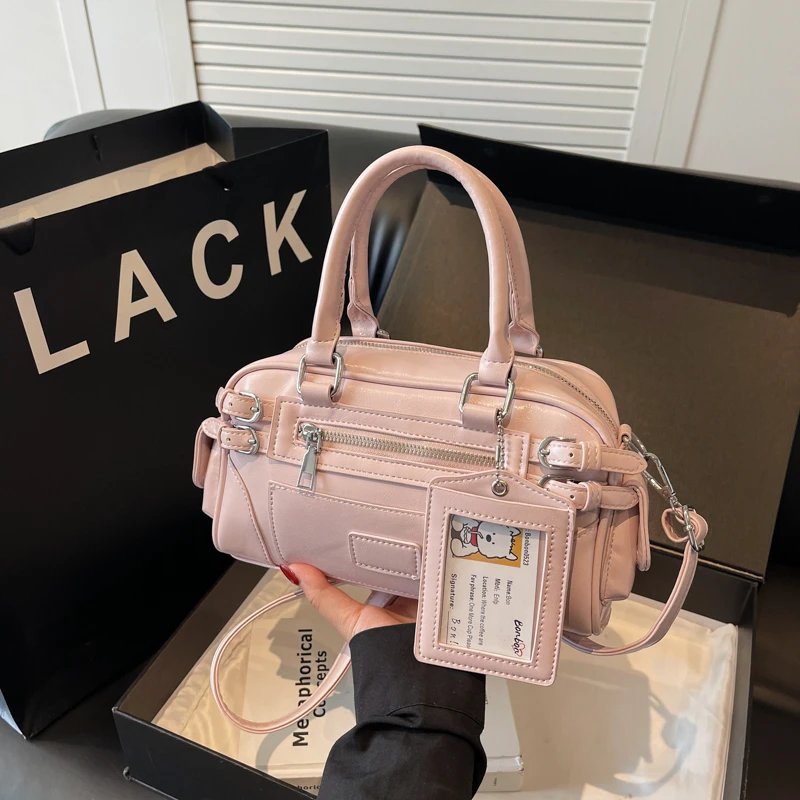 

Solid Zipper Hot Trendy Designer Style Handbags for Women 2025 New Stylish Design Glossy PU Sqeare Shoulder & Crossbody Bags