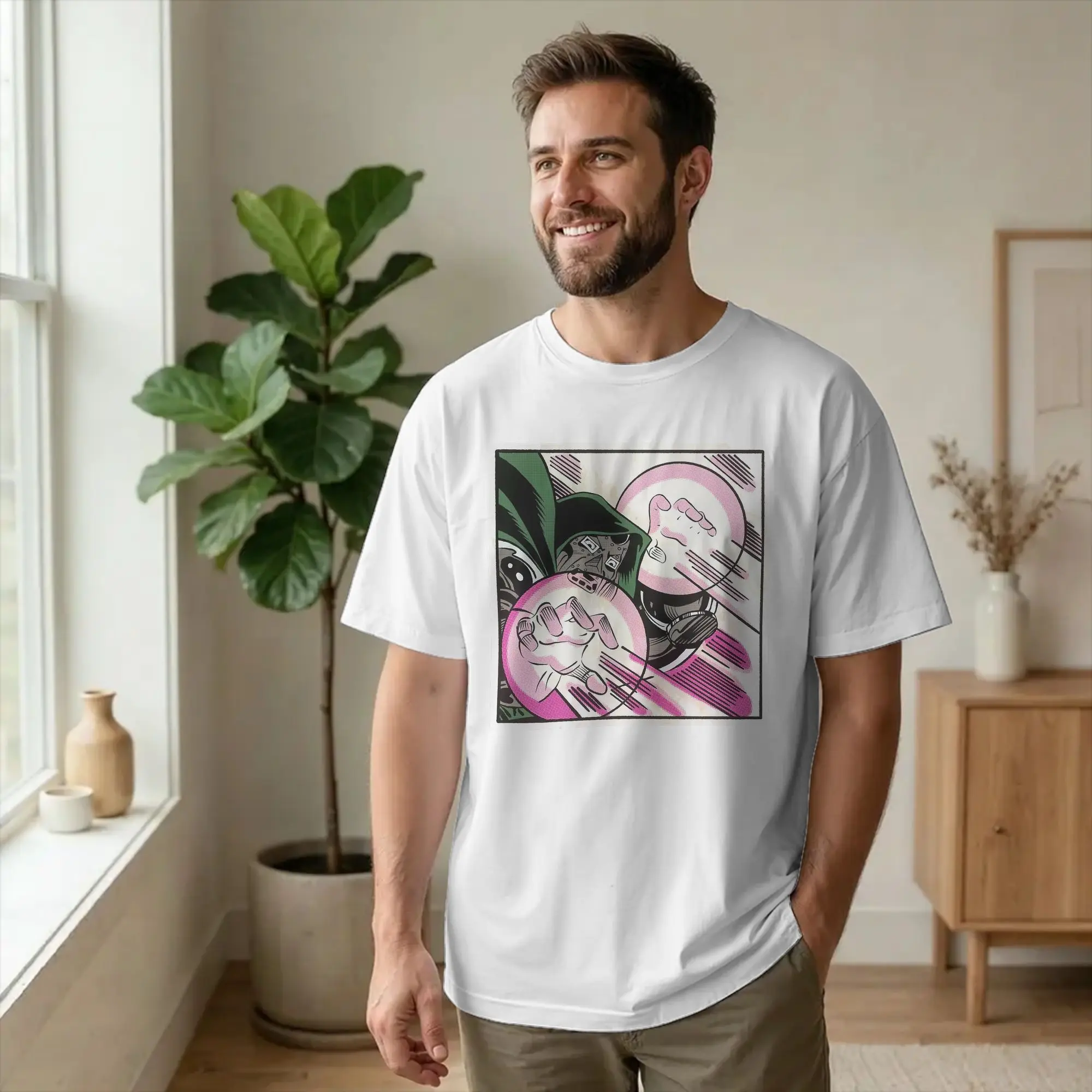 Dr Dooms  Supervillain  Doomsdays T-Shirts Men Women Novelty 100% Cotton Tees Round Neck Short Sleeve T Shirt Graphic Clothes