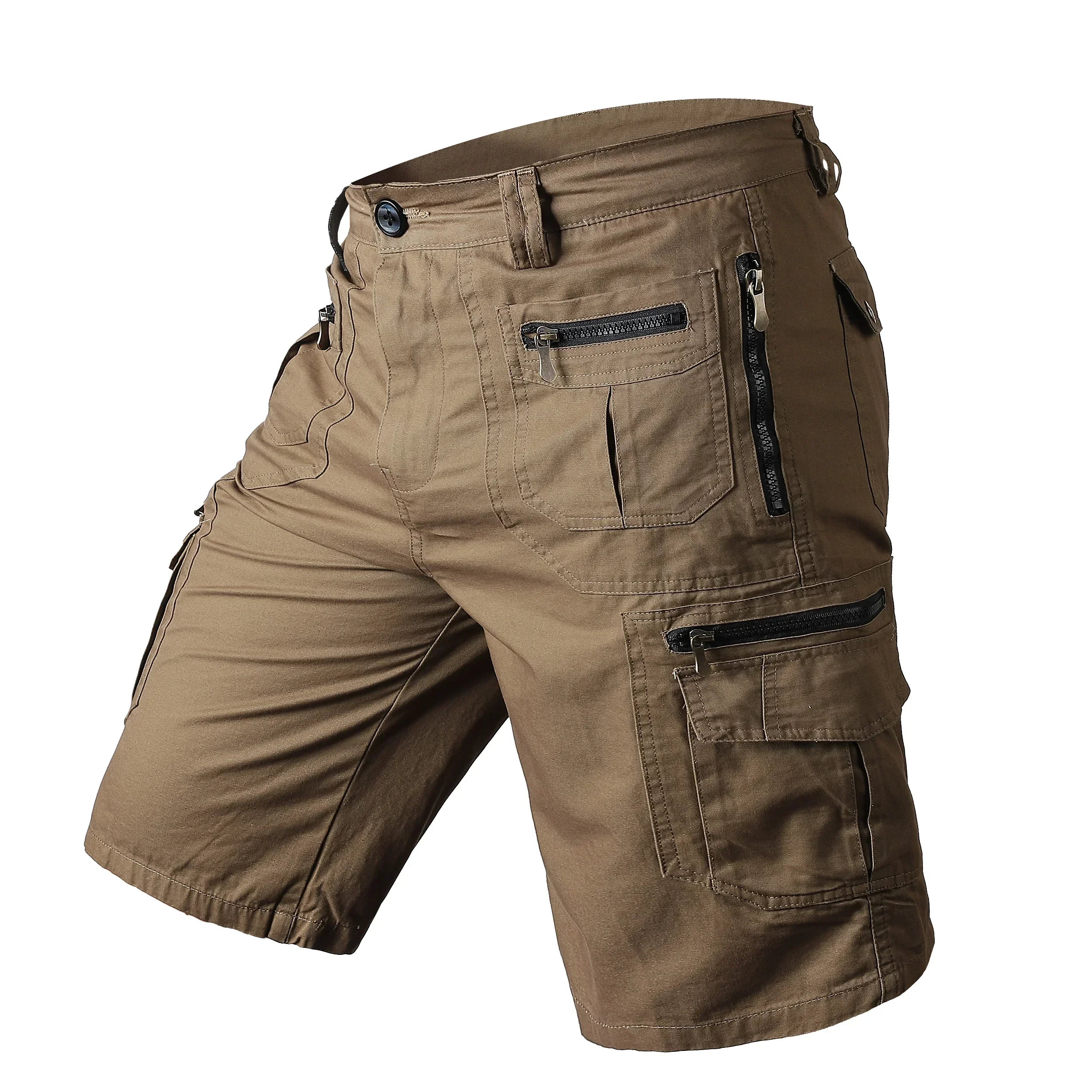 Summer Cotton mens Wear Cargo Shorts man Multi pocket Plus Size Hiking Pants Men Military Tactical Shorts Outdoor Overalls