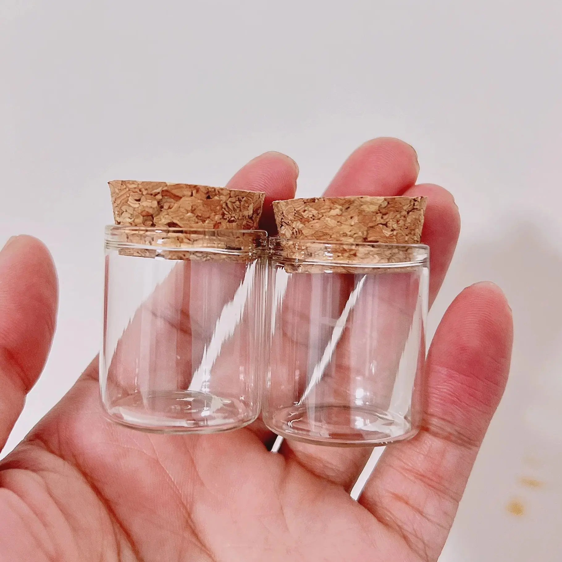 24PCS 105PCS Small DIY Cute Glass Jars 12ml 24*30*35mm Glass Bottle Cork Test Tube Bottles Container Mini Vial Decoration