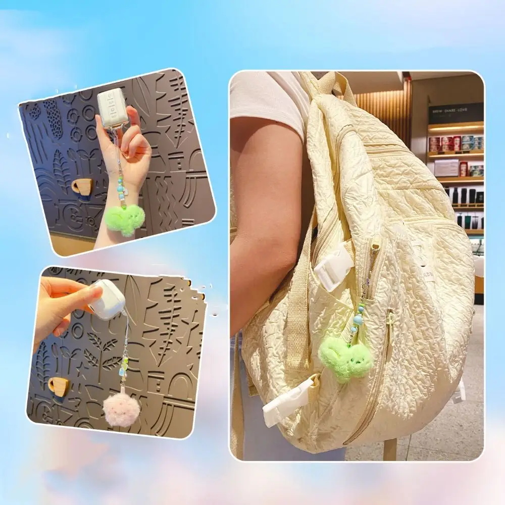 Kralen Bloem Letter Pluche Sleutelhanger Leuke Cartoon Ontwerp Brief Paar Sleutelhanger Zoete Creatieve Pluche Bloem Tas Hanger