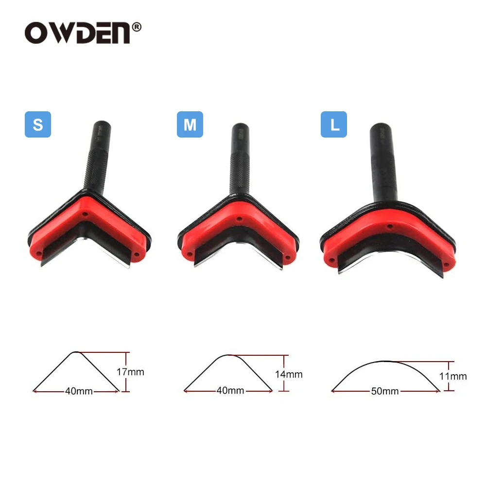 OWDEN 3Pcs Leather Triangle Shaped Belt End Cutter Punch Strap Set for Belt Ends Cutting Leather Tools Kit