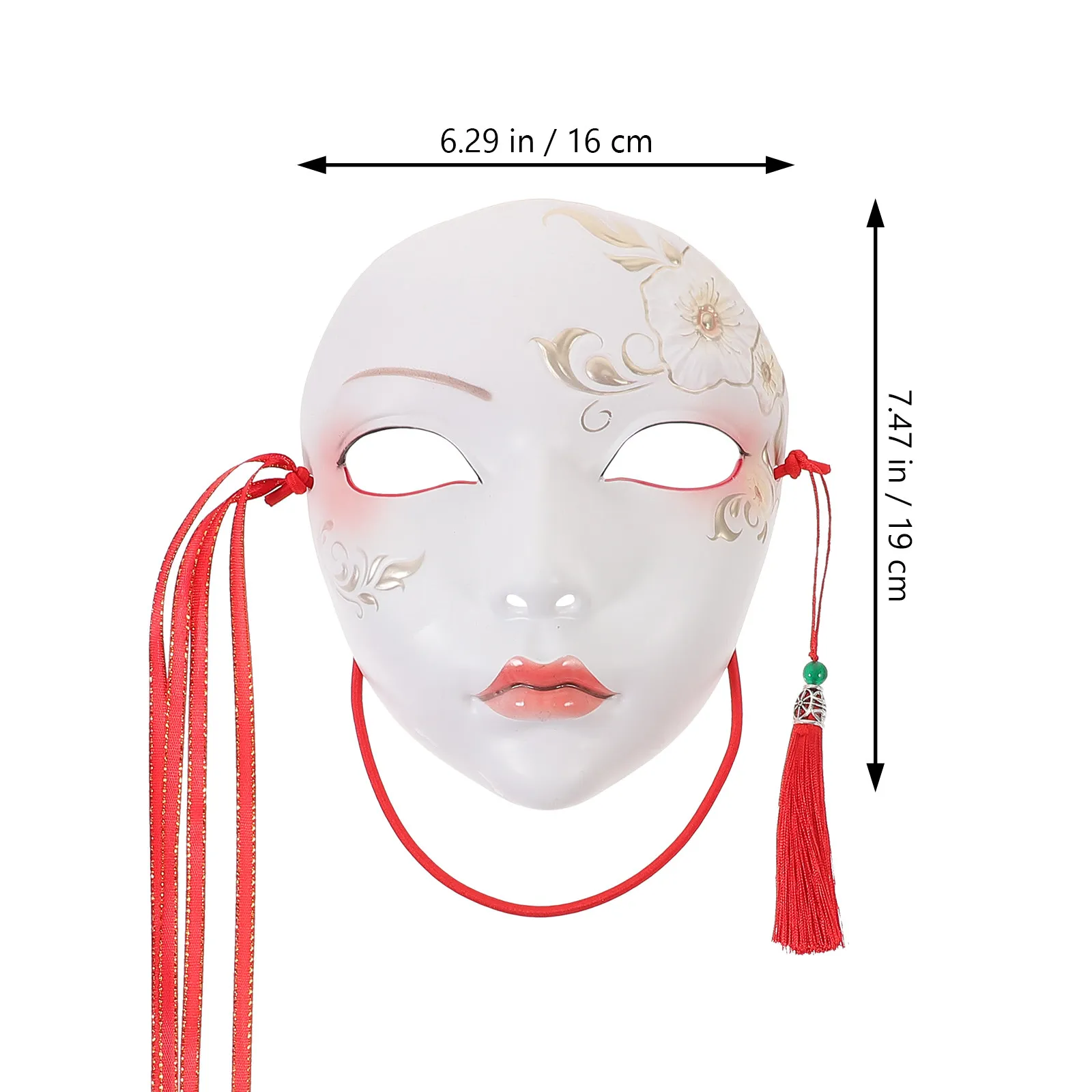 Women Masquerade Mask Plastic Decorative Facial Mask for Party Cosplay Halloween Masquerade Ball Stage Performance Festival
