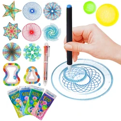 1 Pcs/Set Creative Colorful Drawing Ruler Plastic Learning Ruler Kaleidoscope Ruler Student DIY Tool