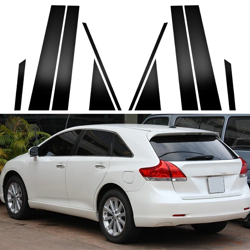 For Toyota Venza 2009 2010 2011 2012 2013-2015 Car Pillar Post Door Window Trim Cover Kits B C Column Stickers Auto Accessories