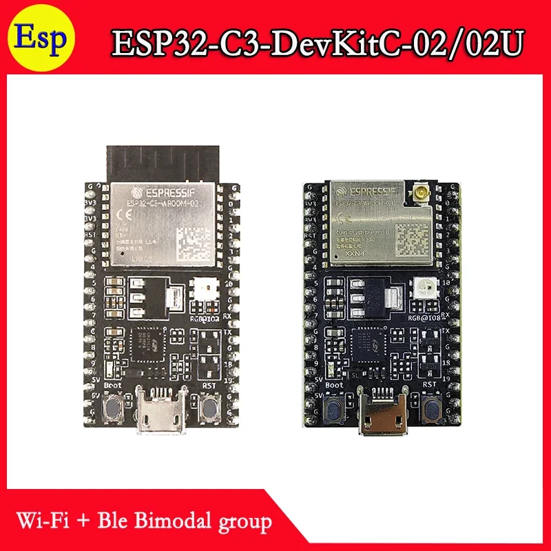 

ESP32-C3-DevKitC-02U ESP32 C3 DevKitC 02U ESP32-C3 Espressif carry ESP32-C3-WROOM-02 02U 4M WIFI Ble Development Board