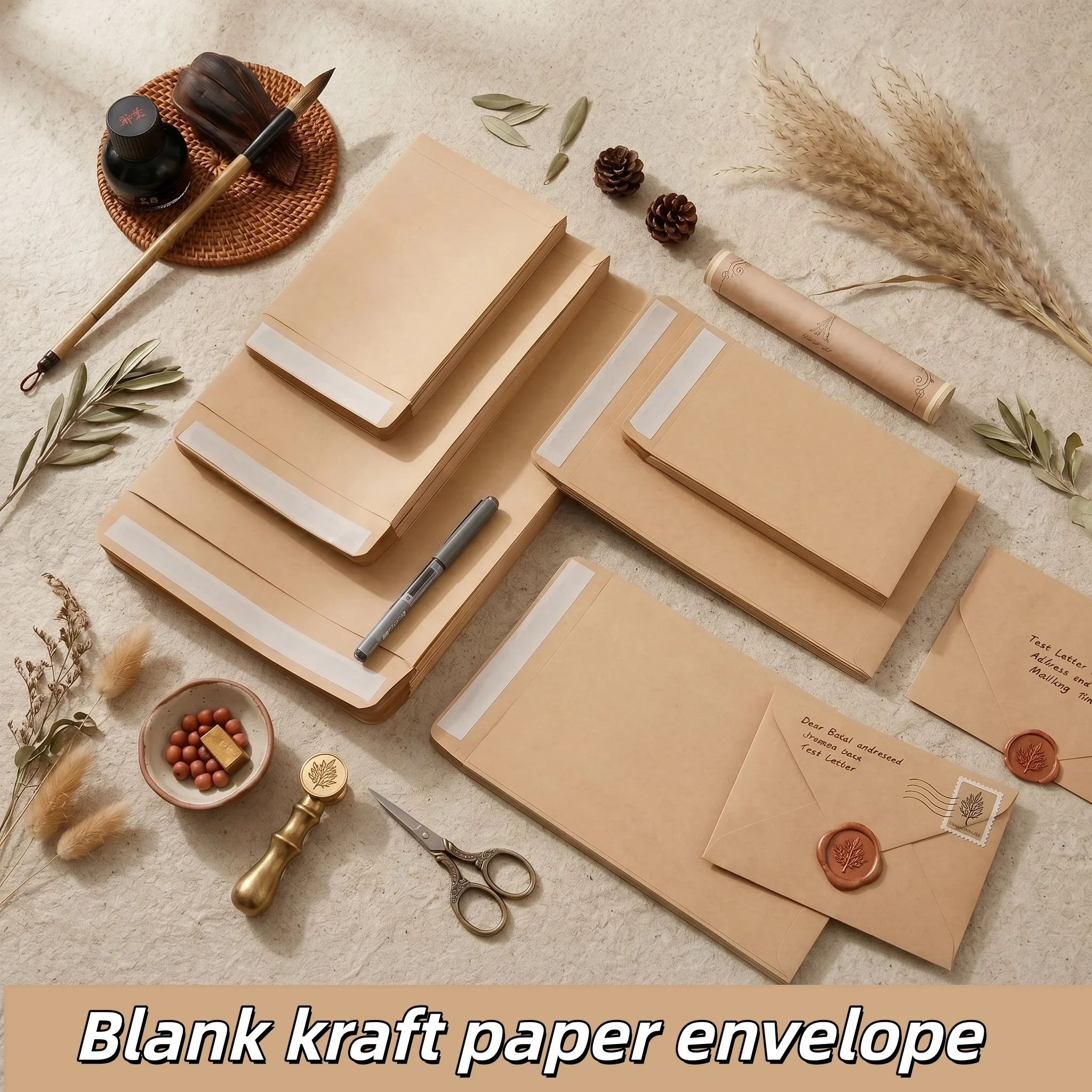 

50PCS Thick Yellow Self Seal Kraft Envelopes, Self Adhesive Cash Security Envelopes for Coins Seeds Cards Small Items Storage