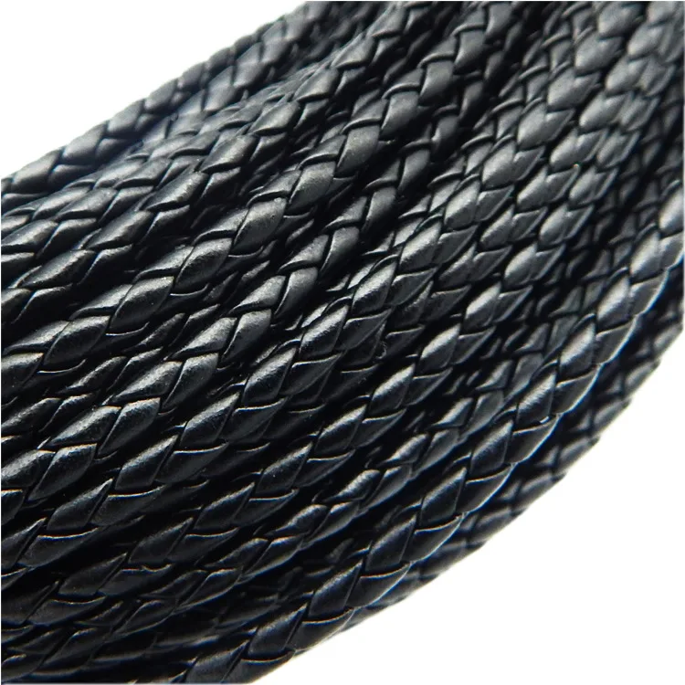 

5m 3/4/6mm Braided Leather Cord Rope Strip Thread for DIY Pendant Neck Weaving Bracelet Jewelry Making Supplies Crafts 2030