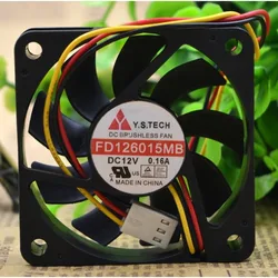 New CPU Fan For Y. S.TECH FD126015MB 12V 0.16A 6015 Dual Ball Silent Cooling Fan 6CM 60*60*15MM