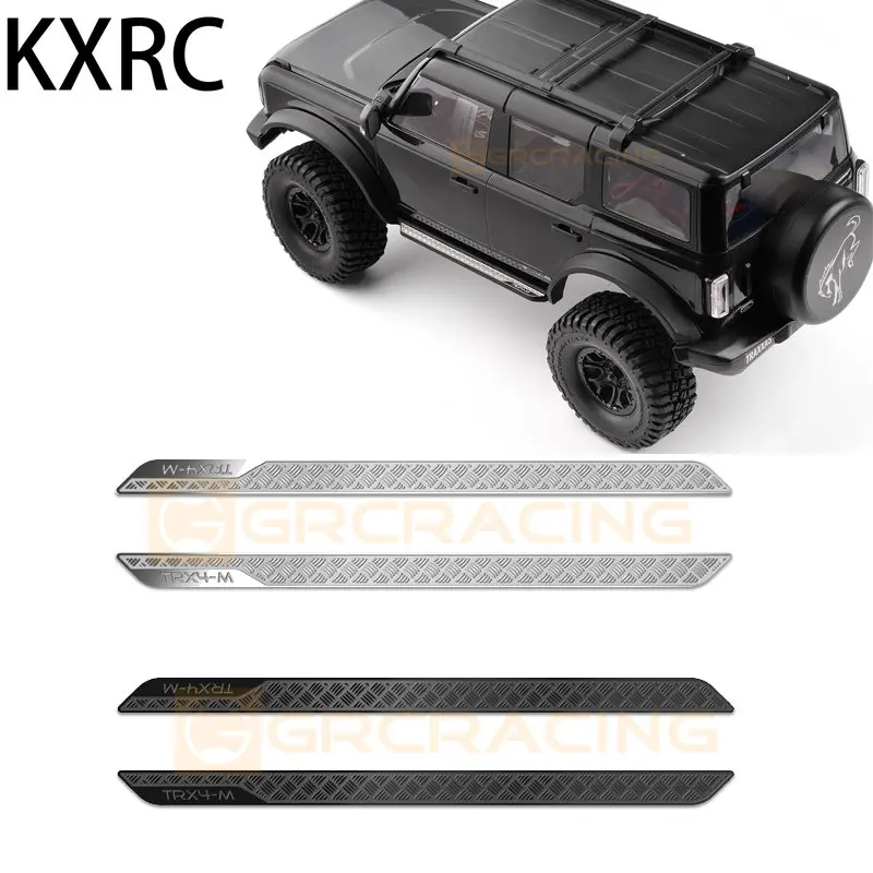 Metal Side Step Anti-skid Protection Plate Decorative Sheet for 1/18 RC Crawler Car Traxxas TRX4-M Defender Bronco Upgrade Parts