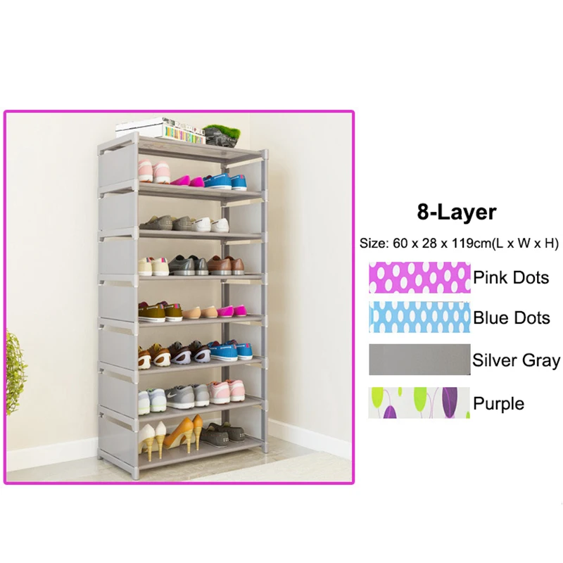 Muitilayer Shoe Cabinets Thickened Iron Tube Shoe Organizer Rack Simple Assemble Shoe Rack Home Furniture Storage Cabinets