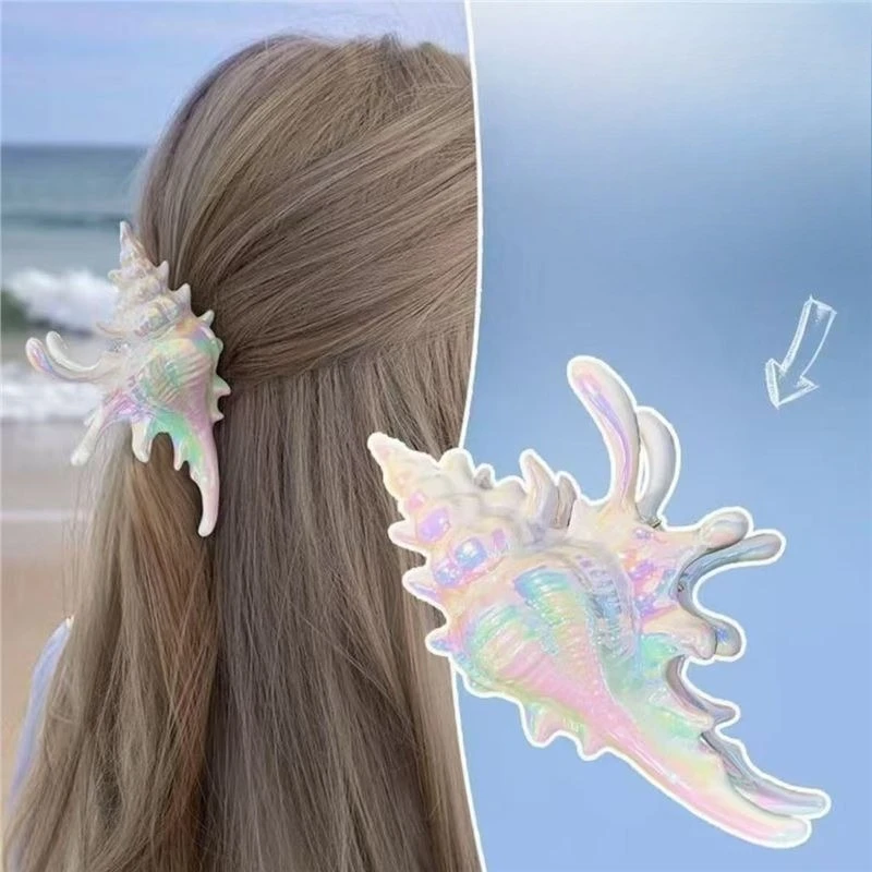 

Креативная и стильная заколка для волос в форме ракушки: летняя заколка-краб в пляжном стиле и аксессуар для волос в морском стиле