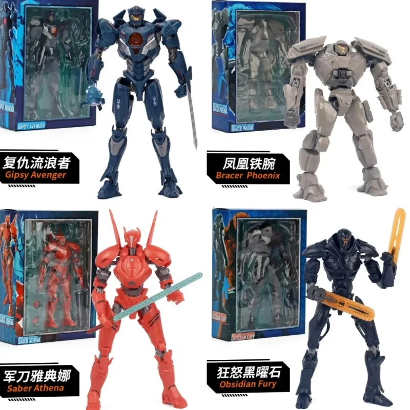 Hot 17cm Pacific Rim 2 Gipsy Avenger Action Figures Movable Model Mech Robot Obsidian Fury Saber Athena Collectible Model Toys