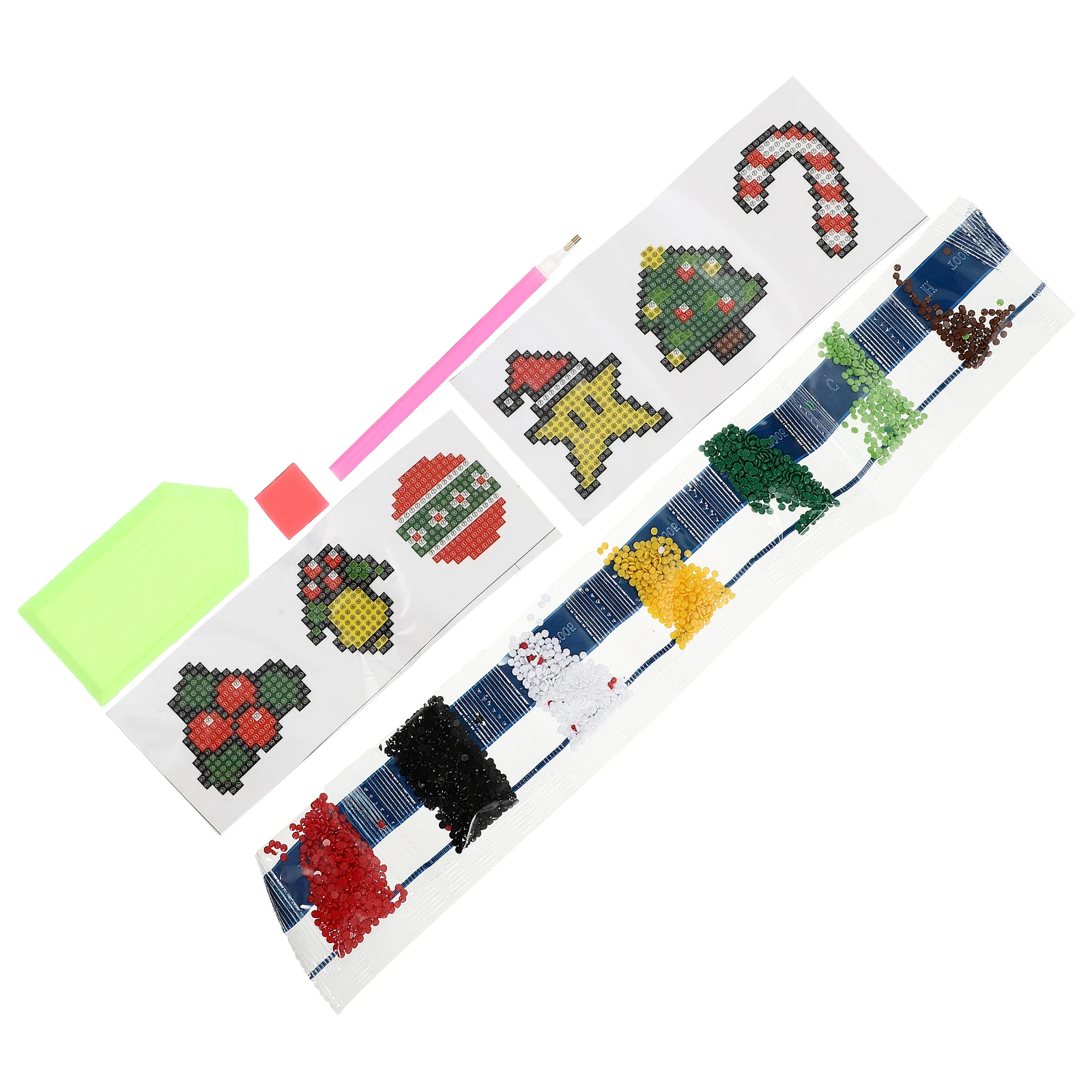 1Set Sticker Xmas DIY Bead Painting Supplies Creative Cartoon Pattern Decoration for Christmas Gift Wrapping
