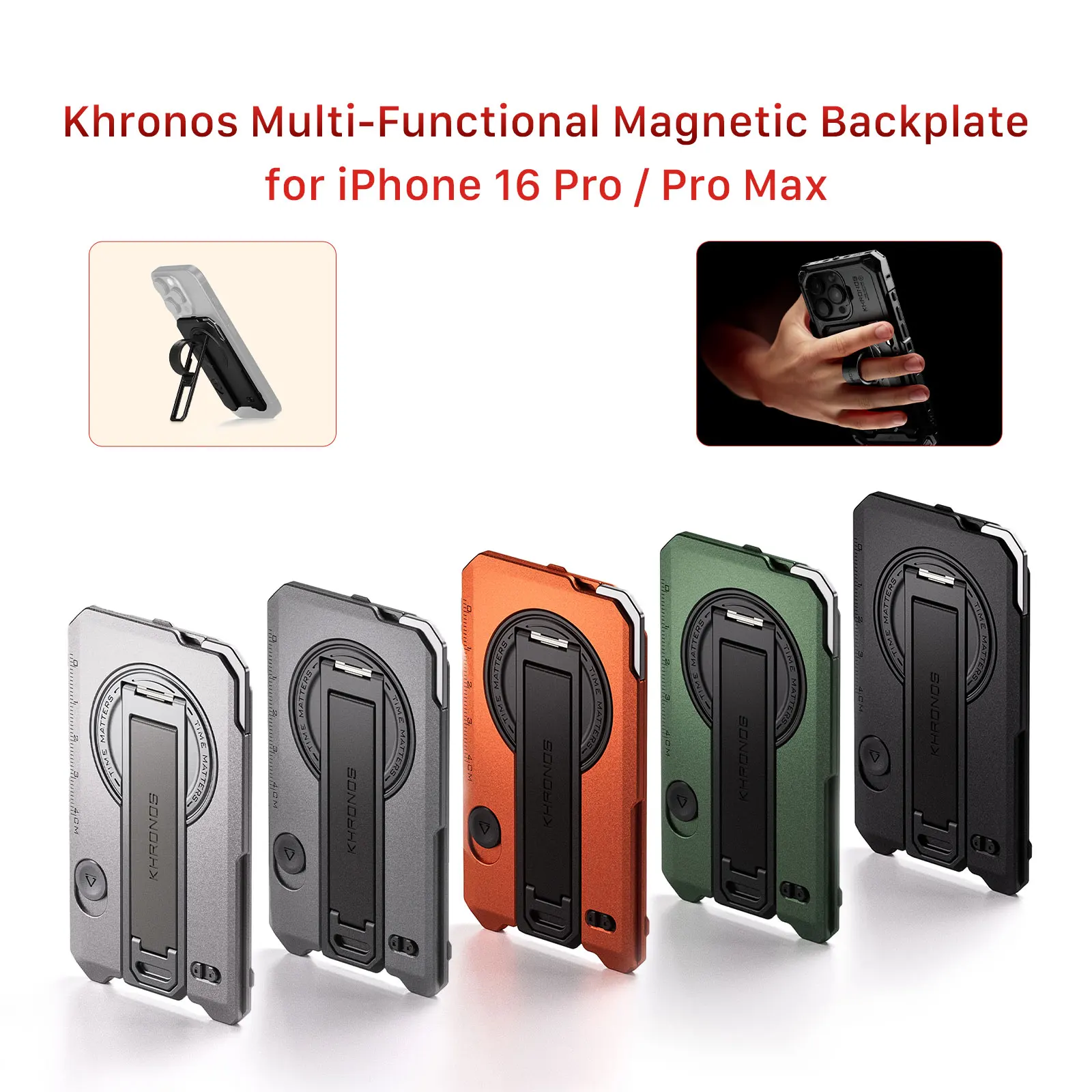 Image of TILTA Khronos Multifunktionale magnetische Rückplatte für iPhone 16 Pro/16 Pro Max 15 Pro/15 Pro Max