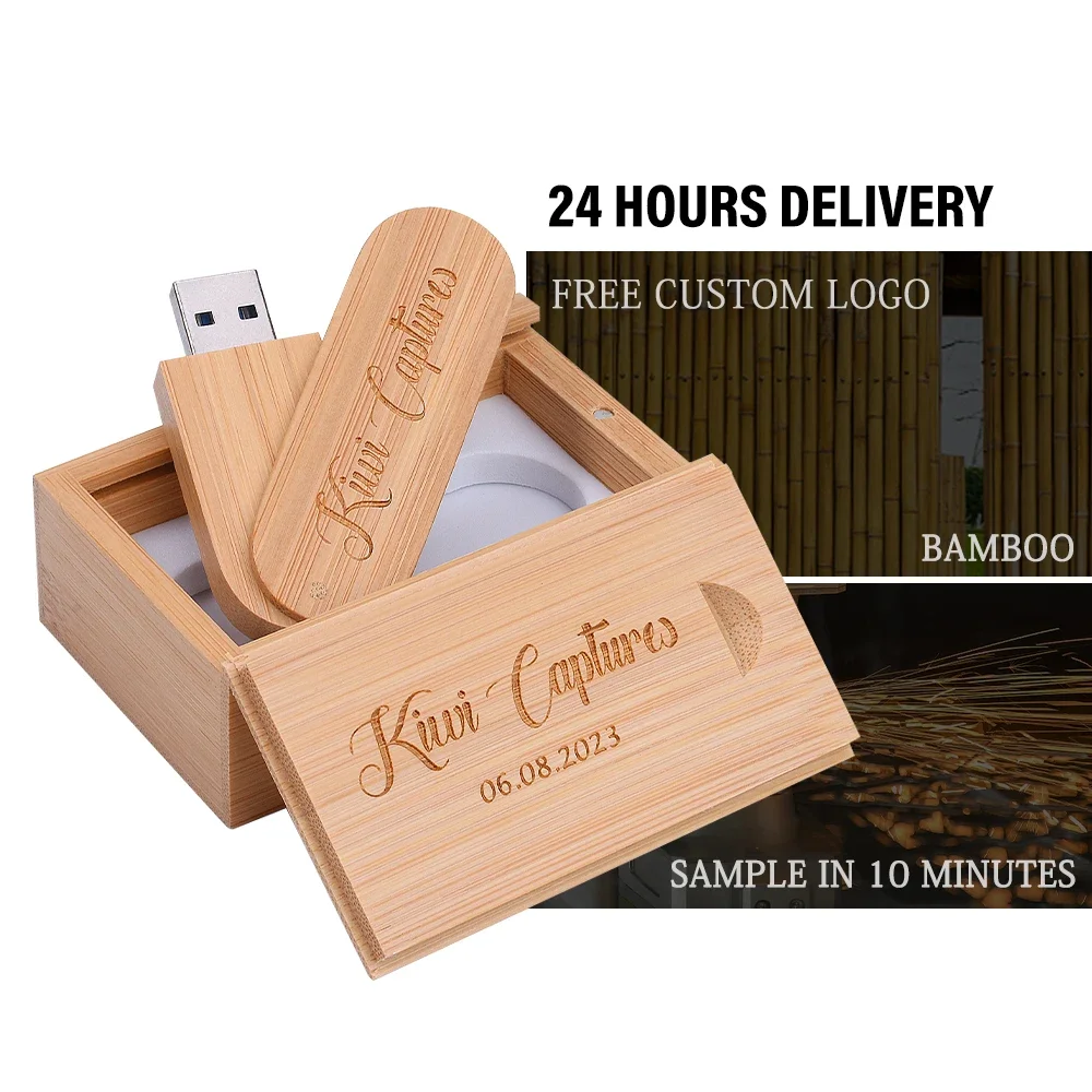 Вращающиеся USB-флеш-накопители из кленового дерева, 128 ГБ, 100% настоящая емкость, 64 ГБ, бесплатная карта с логотипом, 32 ГБ, свадебный подарок
