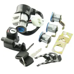 오토바이 점화 스위치 연료 가스 캡 시트 잠금 키 키트 액세서리, 혼다 CN250 헬릭스 1986-2007 OEM:35010-KS4-711