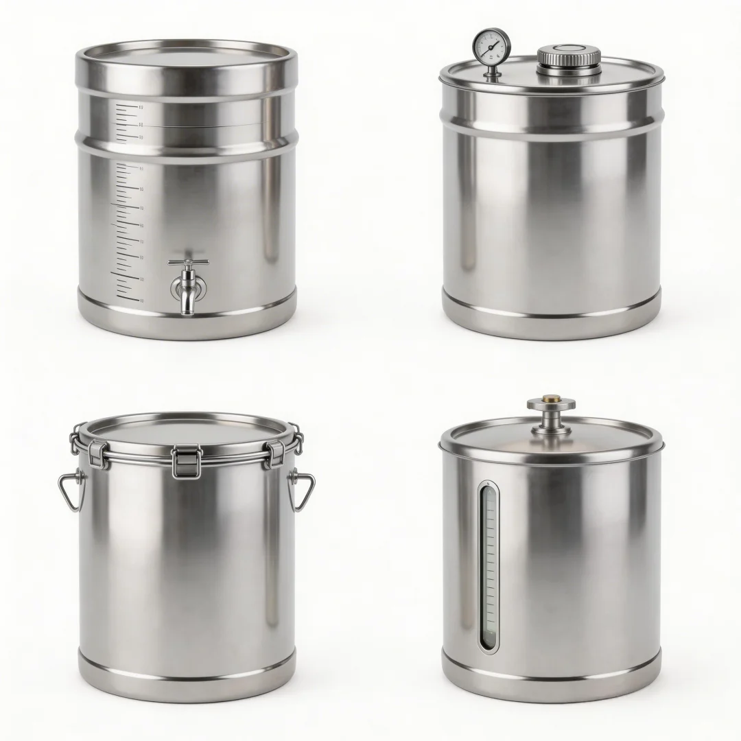 Small Stainless Steel Home Brewing Barrel Fermentation & Storage with Airlock