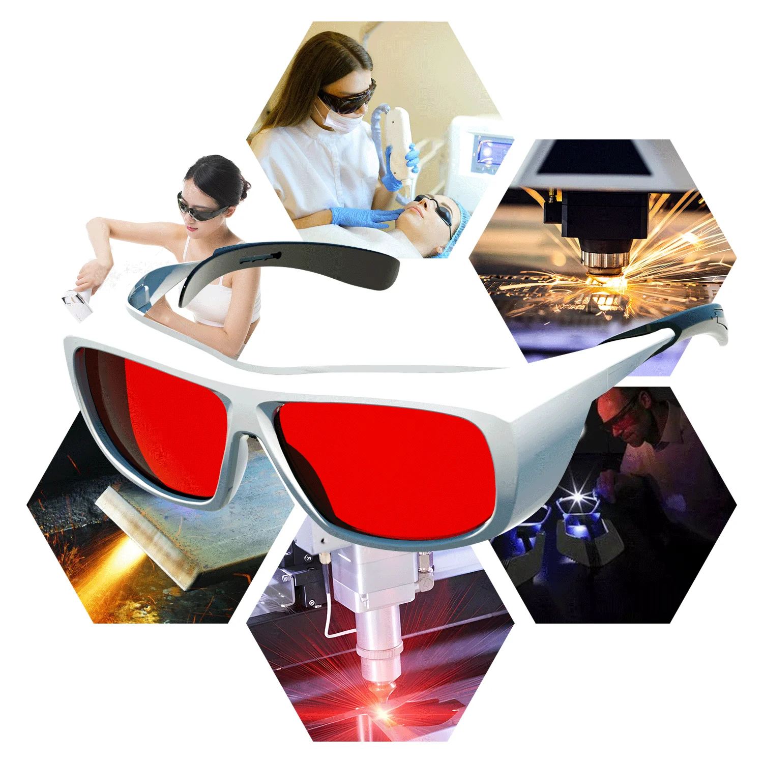 Lasers Goggles Hair Removal Diode Ndyag Protective Ipl 200nm-2000nm Working Fashion Prescription Welding Laser Glasses Safety