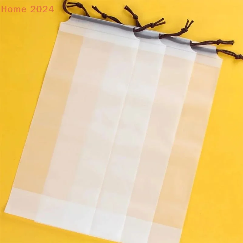 Umbrella Storage Bag Translucent Plastic Waterproof Anti-dirty Umbrella Cover Reusable Portable Drawstring Bags Home Storage