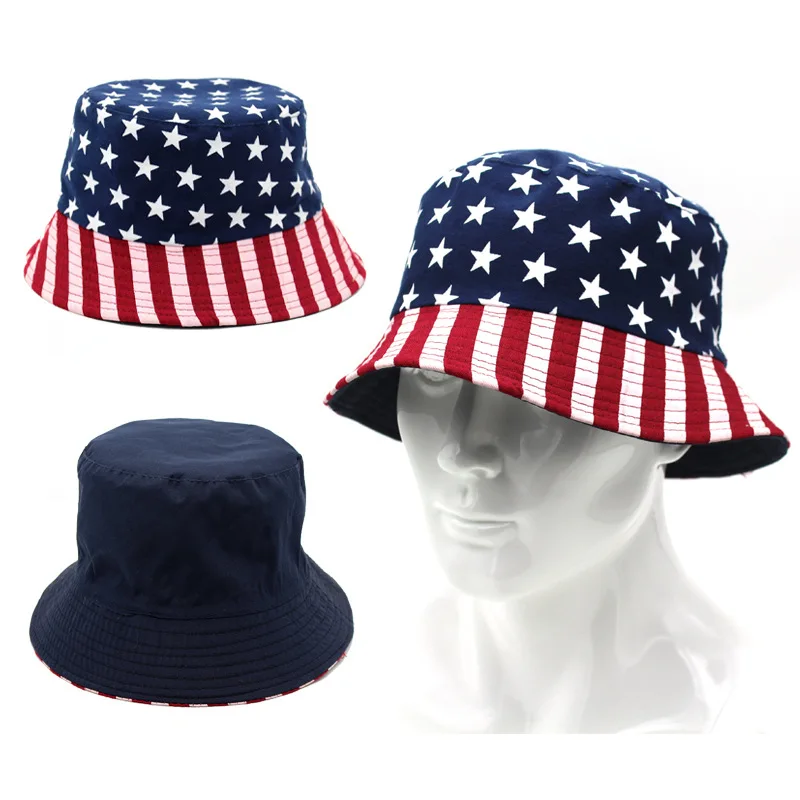 American Flag Fisherman Hat - Patriotic Outdoor Sunscreen Hat for Men and Women