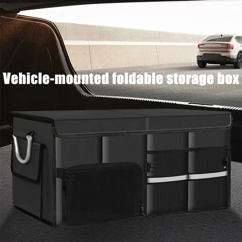 Car Storage Box Waterproof Oxford Fabric Foldable Car Storage Box Multi-Functional Universal Large-Capacity Car Trunk Storage