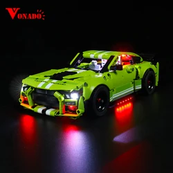 Vonado-Juego de iluminación LED para coche de carreras Ford Mustang, juguete de ladrillos coleccionables, Kit de luz, no incluido, modelo de construcción, 42138