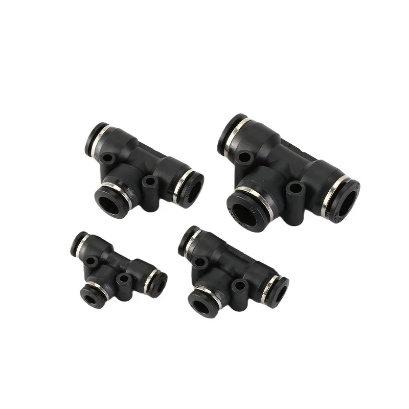 Conector de tubo de ajuste neumático de mejor calidad, acoplamiento de liberación rápida, 4mm, 6mm, 8mm, 10mm, 12mm, conectores de tubo PU PV PE HVFF PY