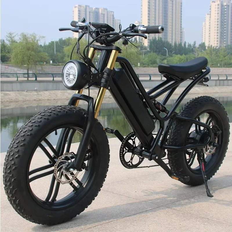 48V 1500w retro electric bike road dirt fat tires electric bike fast electric mountain bike