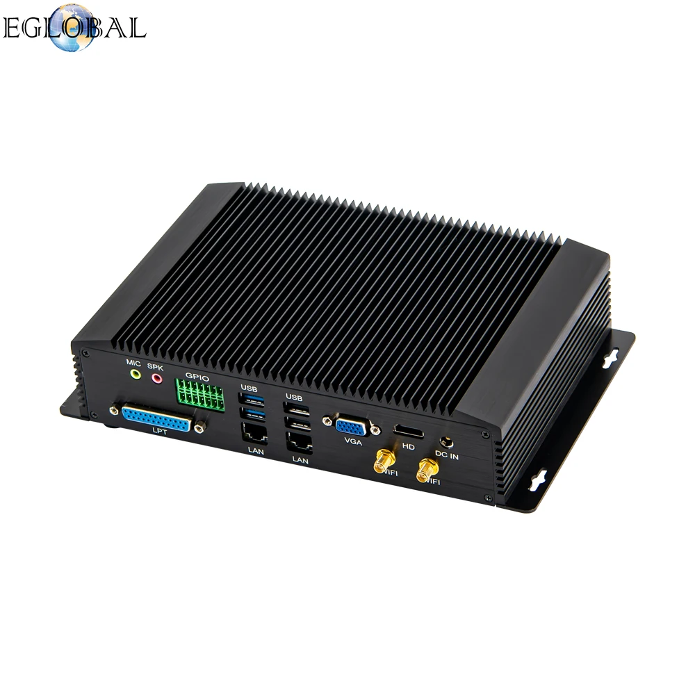 EGLOBAL industriel Mini PC Intel Core i7-4650U/i5-4200U touristes LAN 6 * COM Ordinateur de bureau Windows 10/Linux HDMI GPIO