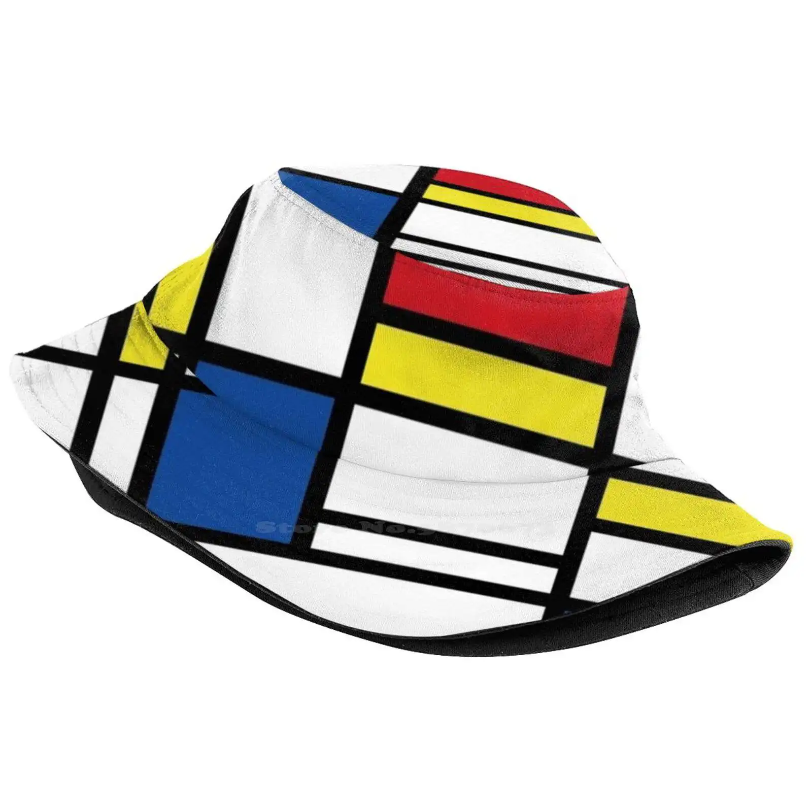 Copy Of Tableau No. 2 - By Piet Mondrian Unisex Fashion Women Men Breathable Bucket Hats Piet Mondrian Dutch Painter Pieter