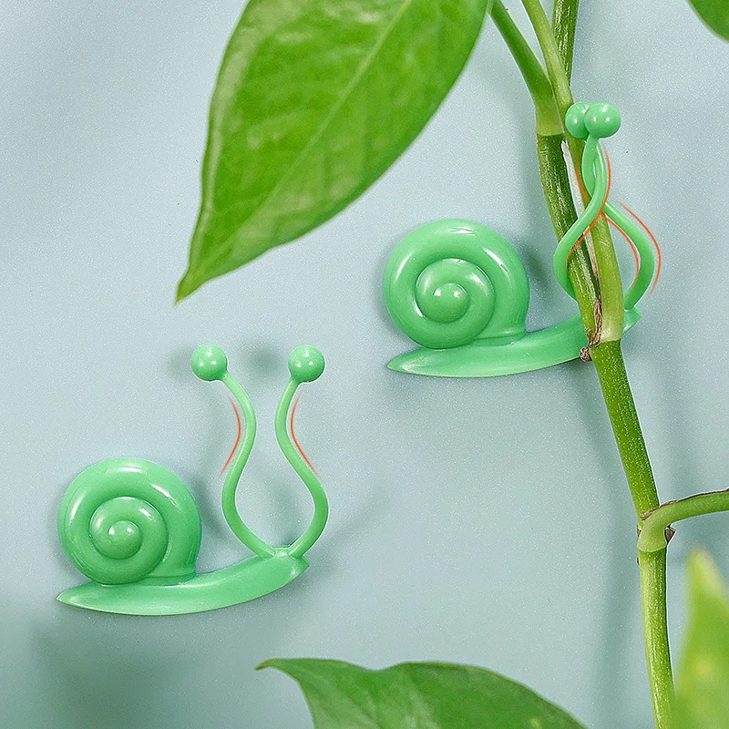 Household Snail Shaped Green Ivy Climbing Wall Fixing Clip Indoor Vine Plants Traceless Wall Hooks Green Plants Support Buckles