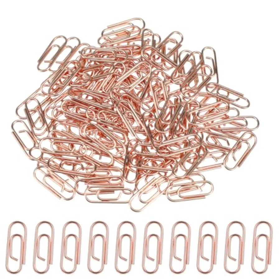 100PCS Metal Mini Paper Clips 0.6inch 15mm Small Paperclips Super Cute Tiny Paperclips Finish Steel Tiny Paper Clips Journaling