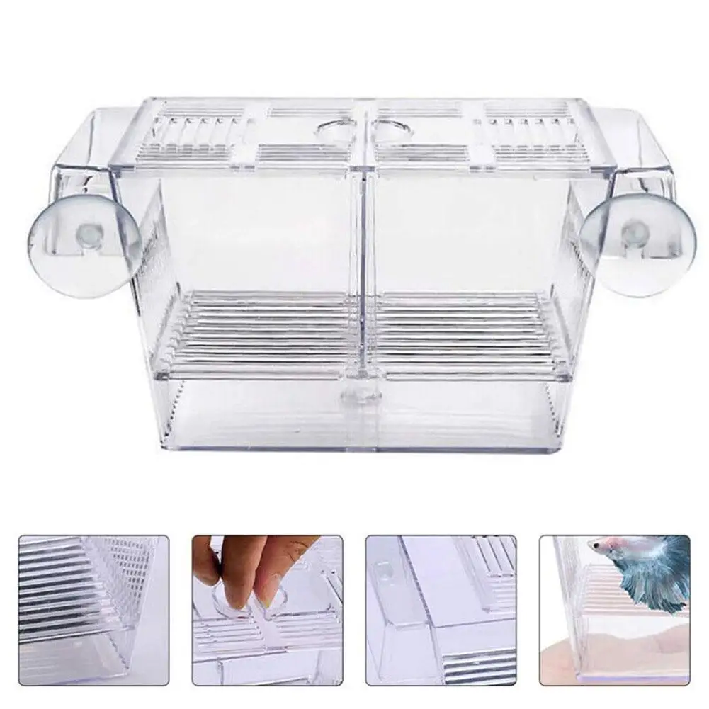 Multifunctional Fish Aquarium Fish Breeding Isolation Box Clear Acrylic Aquarium Breeder Fish Tank Guppies Hatching Incubator