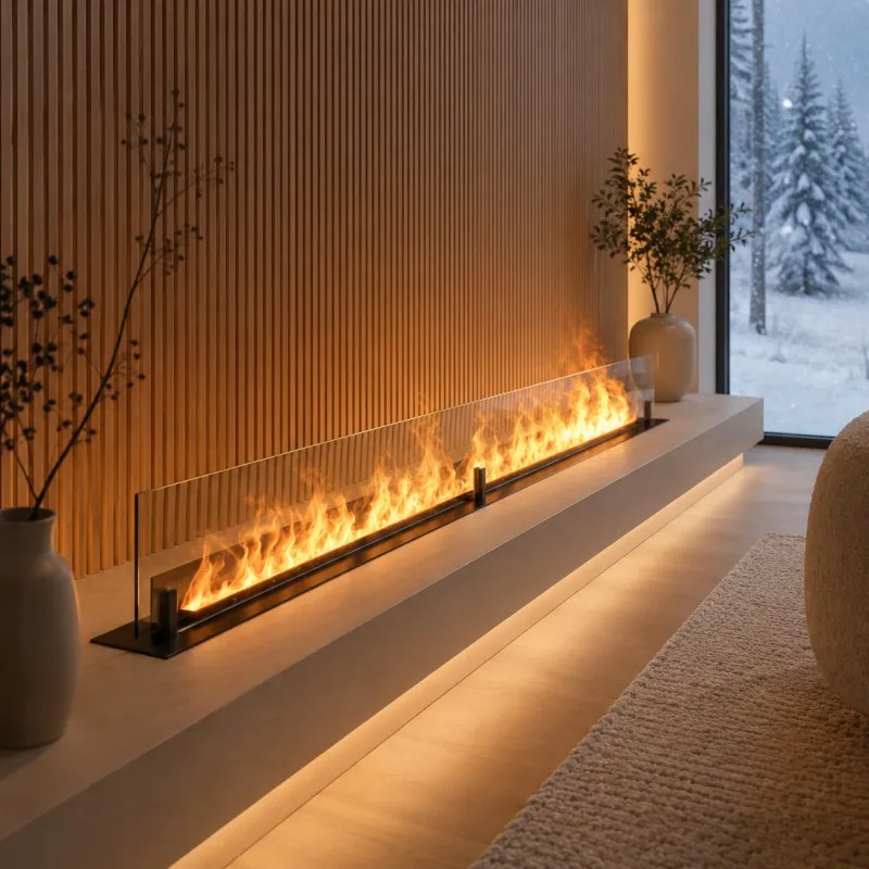 3D Water Vapor Electric Fireplace Smart WiFi Control led fireplace flame simulation imitation fireplace flame firepit for Villa