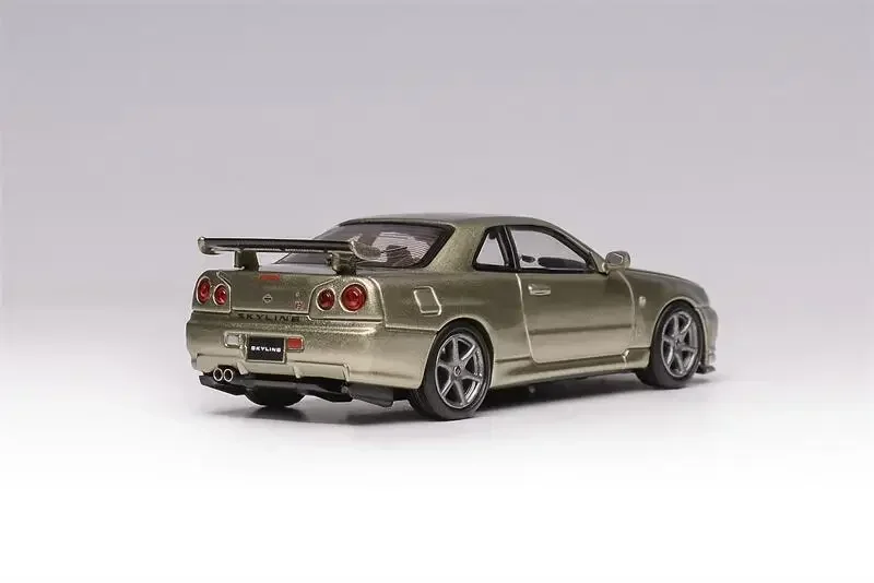 Motorhelix MH 1/64 Skyline Mk5 R34 V-SPEC-II limited799 Simulation Alloy Model Cars
