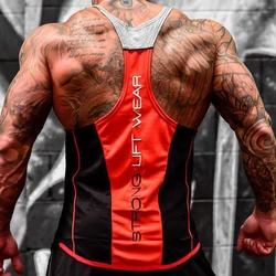 Fashion New Men's Vest Sports Fitness Sleeveless Vest Summer Casual Oversized Men's Top Y2K Style Breathable and Refreshing Vest