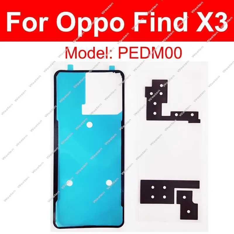 1 Set For OPPO Find X3 X5 X5 X6 Pro Rear Back Battery Door Housing Cover Adhesive Sticker Replacement