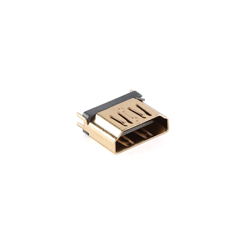 10Pcs HDMI female connector A type 19PIN clamp type high-definition display transmission interface connector socket- gold plated