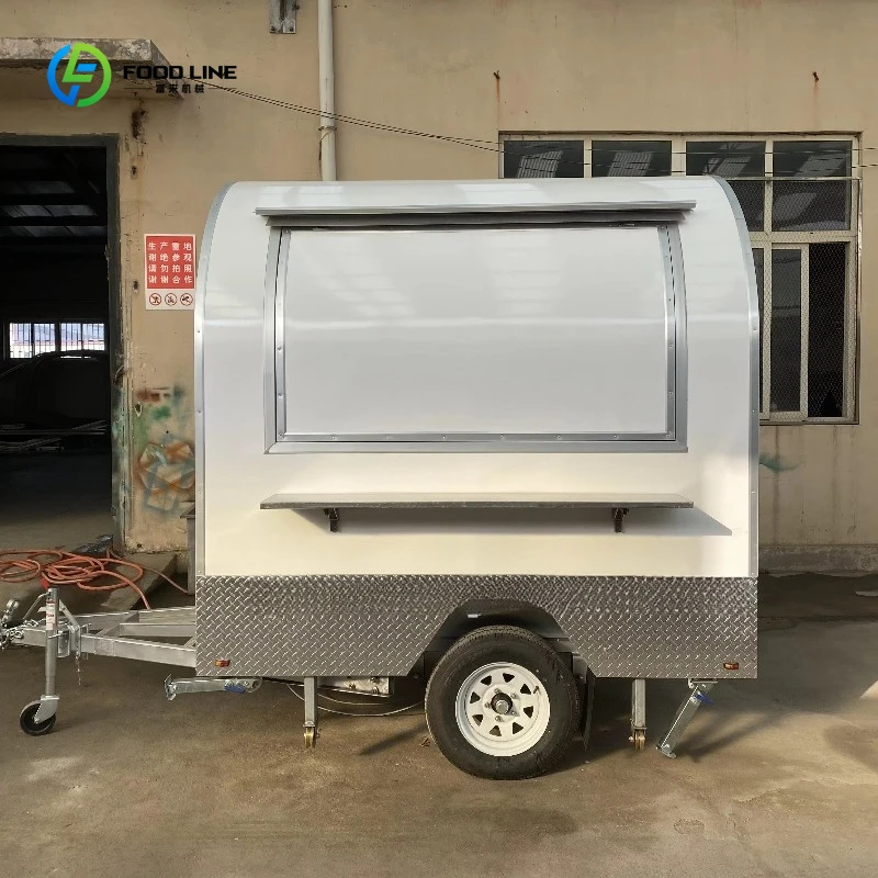 الصين الساخن بيع سريع عربات بيع الشوارع القهوة شاحنة مقطورة المحمول جولة الغذاء مقطورة