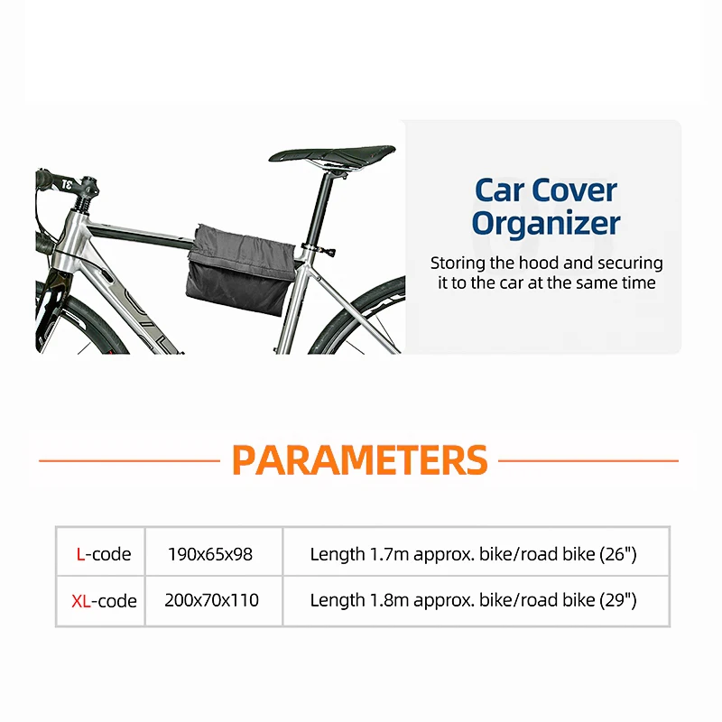 Bike Cover Waterproof Outdoor Indoor Bicycle Wear-resistant Fabric Road MTB All Season Dustproof UV Protective Bike Accessories